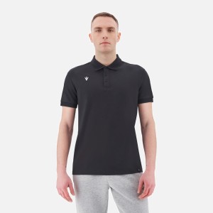 Chalki Icon bawełniana koszulka polo wyjściowa czarna