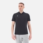 Nisiros Icon bawełniana koszulka polo wyjściowa czarna