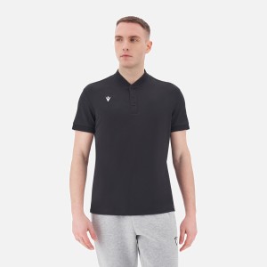 Nisiros Icon bawełniana koszulka polo wyjściowa czarna