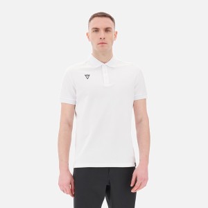 Chalki Icon bawełniana koszulka polo wyjściowa biała