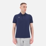 Chalki Icon bawełniana koszulka polo wyjściowa granatowa